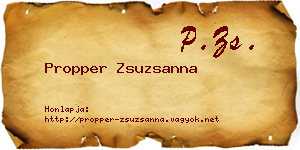 Propper Zsuzsanna névjegykártya
