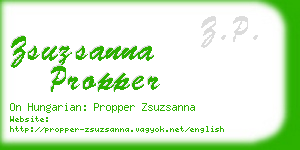 zsuzsanna propper business card